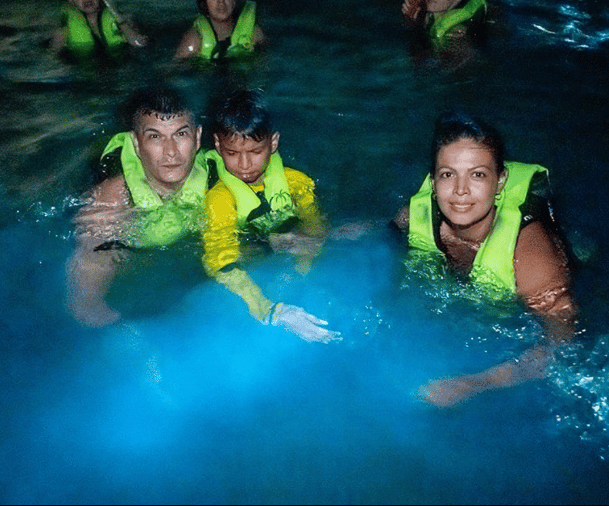 Plancton luminoso en barú